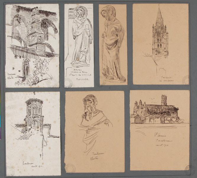 Carnets de voyage, Toulouse ; Sept études sur Toulouse, Georges Mathey, 1er quart 20e siècle