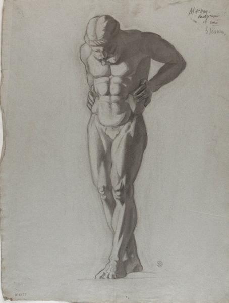 Etude d'après l'antique (Atlante), Georges Mathey, 1er quart 20e siècle