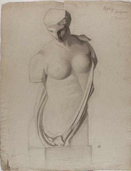 Etude d'après l'antique (Buste de femme), Georges Mathey, 1er quart 20e siècle