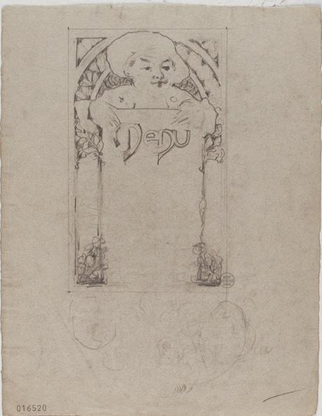 Projet de menu (au recto) ; Projet de menu (au verso), Georges Mathey, 1er quart 20e siècle