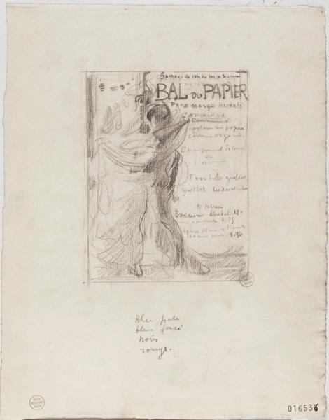 Projet de programme : Bal du papier, Georges Mathey, 1er quart 20e siècle