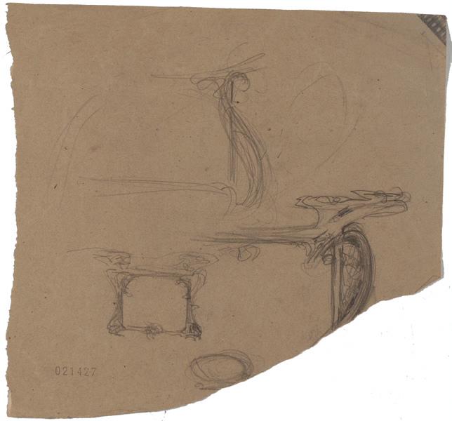 Etude de bois de lit (au recto) ; Etude de bois de lit (au verso), Georges Mathey, 1er quart 20e siècle