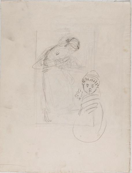 Composition de personnages (au recto) ; Femme et bébé (au verso)_1