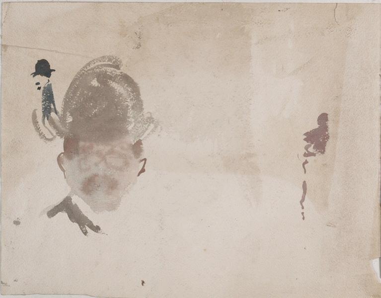Tête d'homme (au recto) ; Tête d'homme (au verso), Georges Mathey, 1er quart 20e siècle