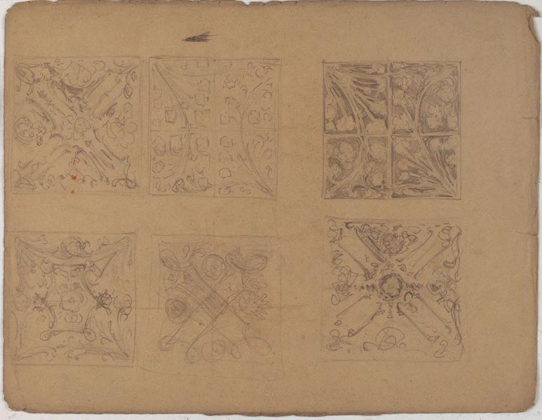 Etude de décor (au recto) ; Etude de décor (au verso), Georges Mathey, 1er quart 20e siècle