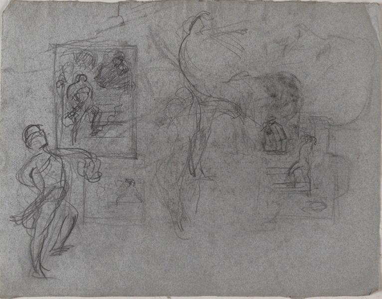 Esquisses de compositions avec personnages (au recto) ; Esquisses de compositions avec personnages (au verso)_0