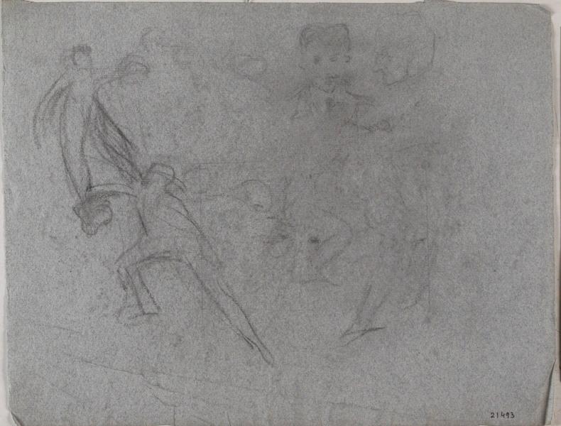 Esquisses de compositions avec personnages (au recto) ; Esquisses de compositions avec personnages (au verso)_1