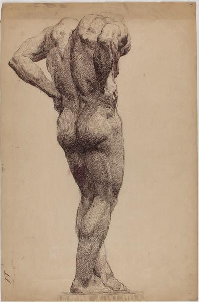 Etude d'après l'antique (Atlante), Georges Mathey, 1er quart 20e siècle