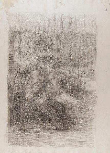 Couple et enfant, Georges Mathey, 1er quart 20e siècle