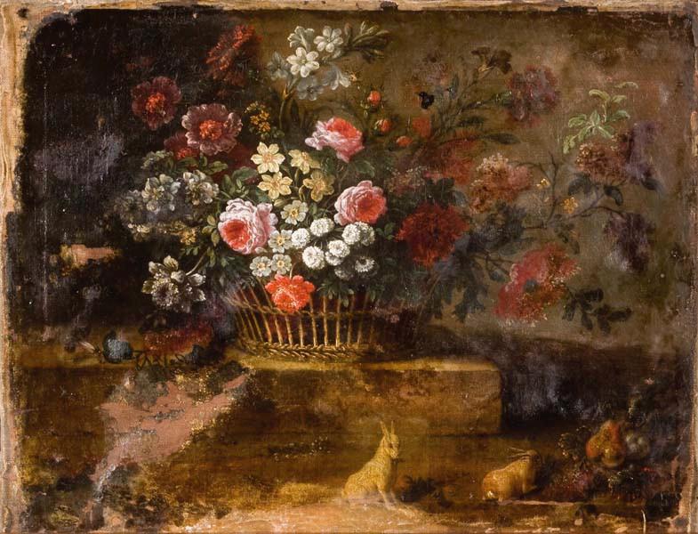 Panier de fleurs et gibier_0