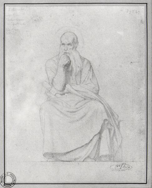 Saint Athanase (Etude pour le décor de l'église Saint-Paul de Nîmes), Hippolyte Flandrin, 1847 /11 /06