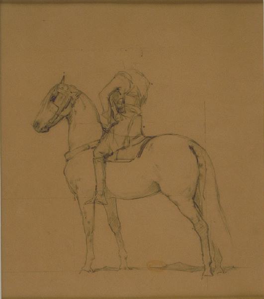 Cavalier arabe, Paul Delamain, 19e siècle