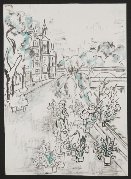Pont au change ; Pont Saint Michel (ancien titre de l'oeuvre), Johé Gormand, 3e quart 20e siècle