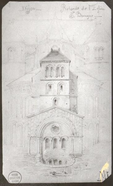 Dijon ancien et moderne : Rotonde de l'Eglise Saint-Bénigne à Dijon_0