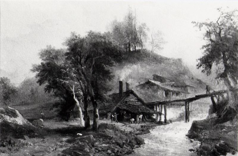 Paysage au torrent, Louis Etienne Watelet, 19e siècle