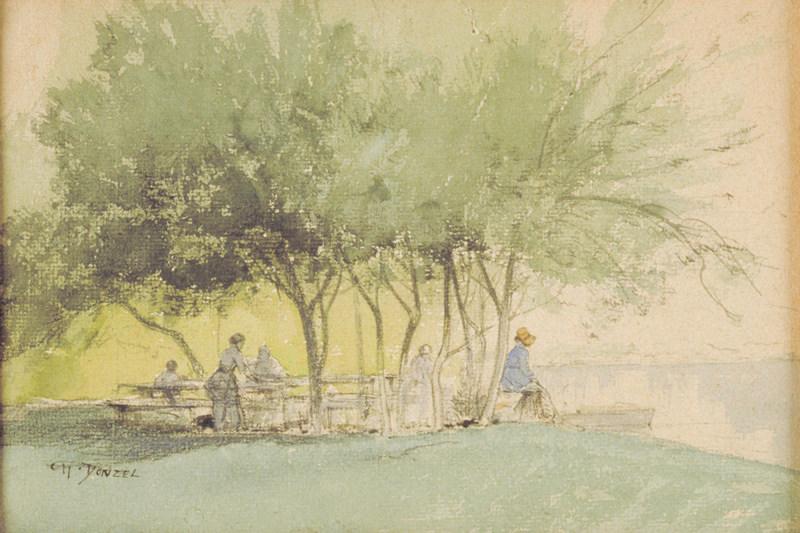 Restaurant champêtre, Charles Donzel, 3e quart 19e siècle