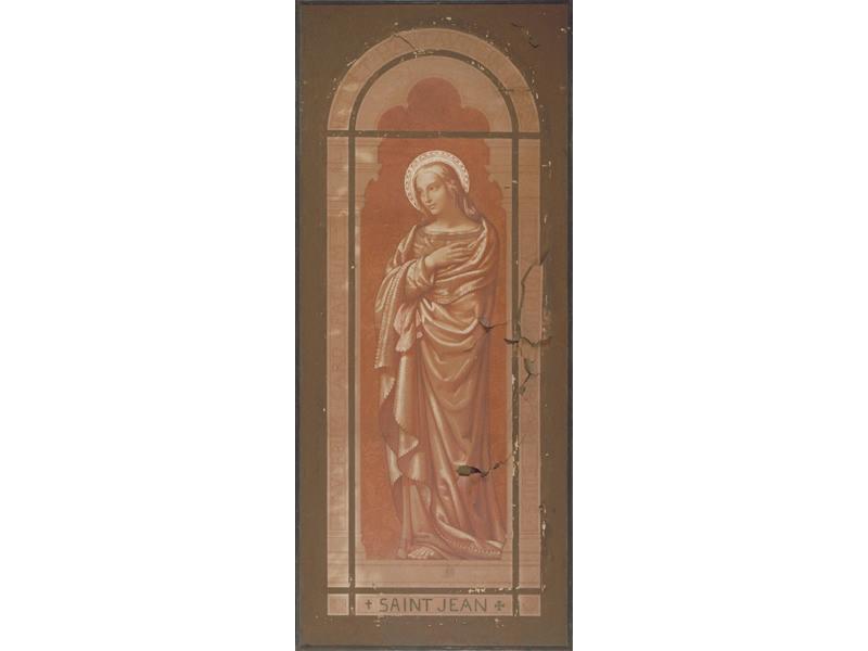 Saint Jean (Projet de vitrail pour la chapelle des catéchismes de l'église Saint-Philippe-du-Roule à Paris.), Nicolas Auguste Galimard, 1854