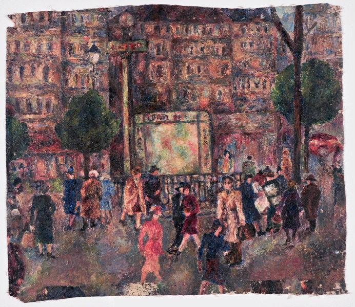 Scène de rue (sortie de métro)_0