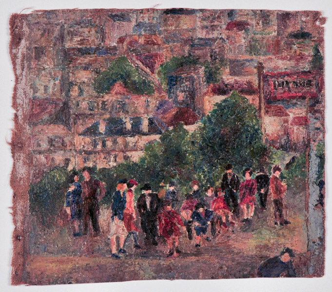 Scène de rue (recto) ; Nature morte (verso), Johé Gormand, 2e quart 20e siècle, 3e quart 20e siècle