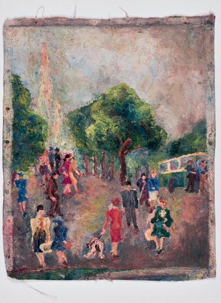 Scène dans un parc, Johé Gormand, 2e quart 20e siècle, 3e quart 20e siècle