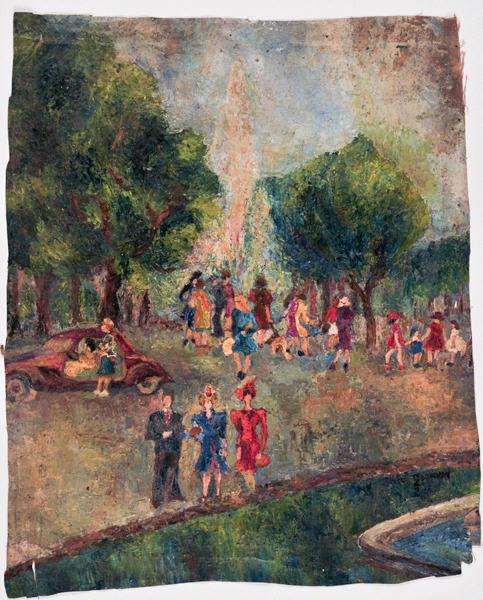 Scène dans un parc, Johé Gormand, 2e quart 20e siècle, 3e quart 20e siècle