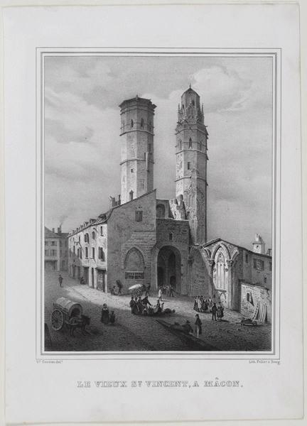 Le Vieux St Vincent, à Mâcon, Pelliat, 1842