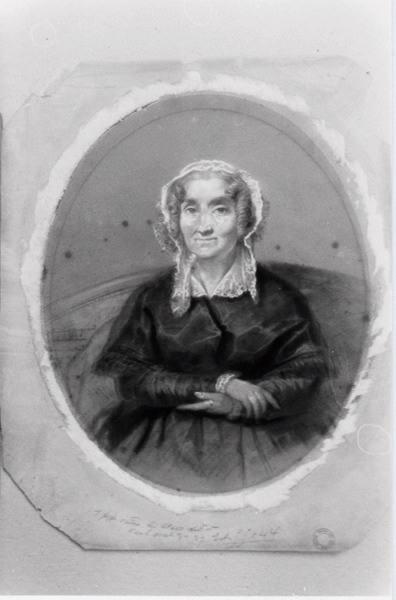 Portrait de femme âgée ; Portrait de la baronne Alexandre du Teil (Doute sur l'identification ; Baronne Alexandre du Teil, née Françoise Jouslard d'Yversay. ), Claude Jacquand, 1850