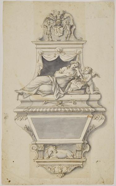 Projet de mausolée (Projet de mausolée de Madame Jacques de Mucie, née Marguerite Vallon), Jean Dubois, 1674
