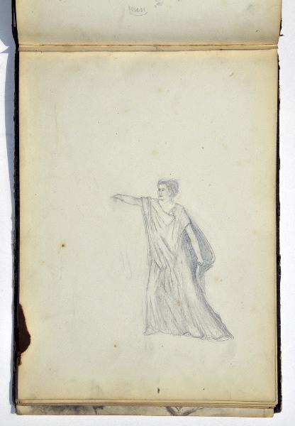 Etude pour une tragédienne (Recto du feuillet), Gaston Bussière, 1880