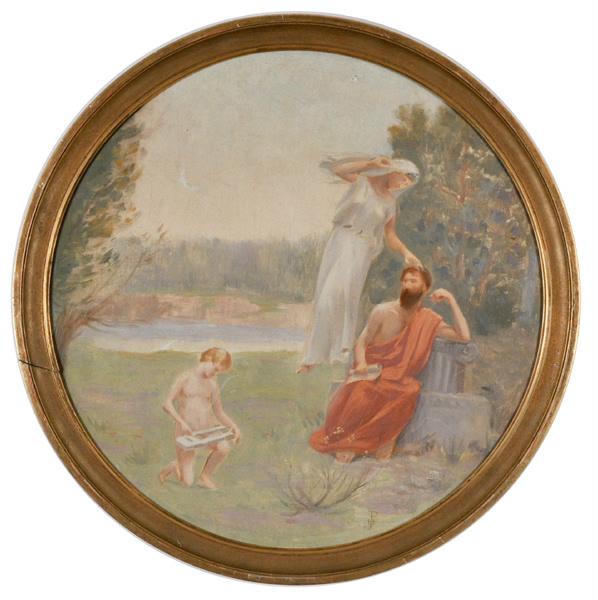 Allégorie de la poésie, Hippolyte Petitjean, 4e quart 19e siècle