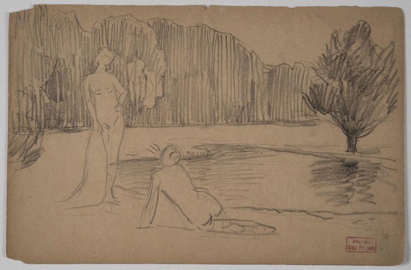 Femmes au bain, Hippolyte Petitjean, 1er quart 20e siècle