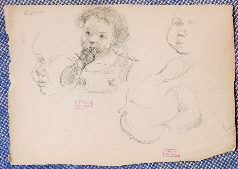 Etude d'enfants, Hippolyte Petitjean, 4e quart 19e siècle, 1er quart 20e siècle
