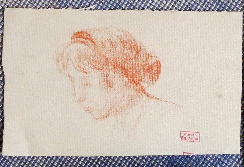 Etude de jeune fillette, Hippolyte Petitjean, 4e quart 19e siècle, 1er quart 20e siècle