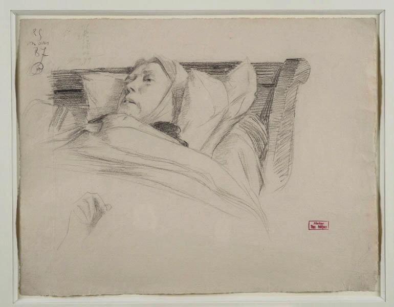 Portrait (Dessin de main en bas à gauche), Hippolyte Petitjean, 1887 /03 /25
