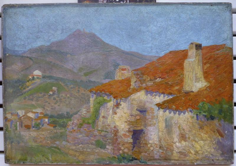 La Tour de Madeloc depuis le Mas Guillaume (Banuyls), Hippolyte Petitjean, 1901