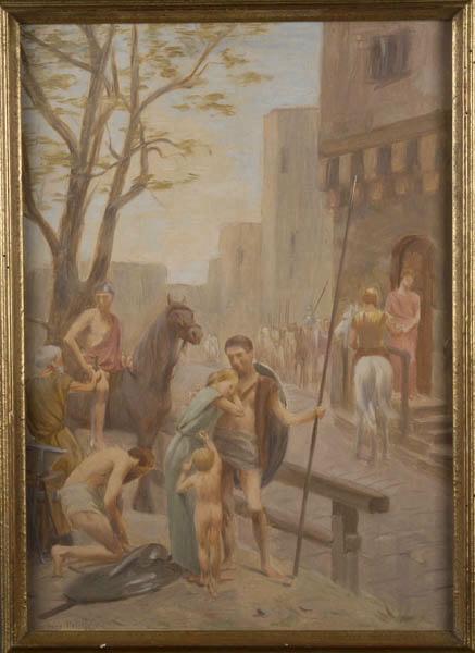 Scène antique, Hippolyte Petitjean, 4e quart 19e siècle