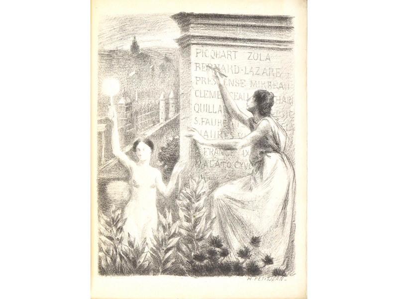 Hommage des artistes à Picquart (Titre de l'ouvrage), Hippolyte Petitjean, 1899