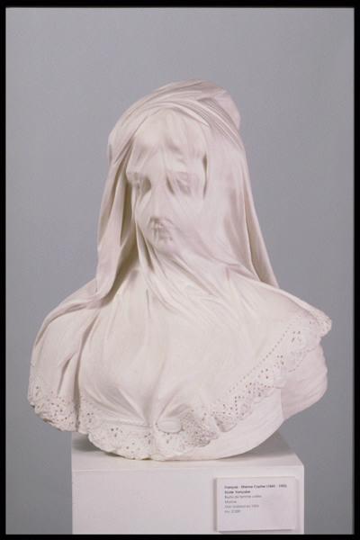 Buste de femme voilée, Raffaele Monti, 1860