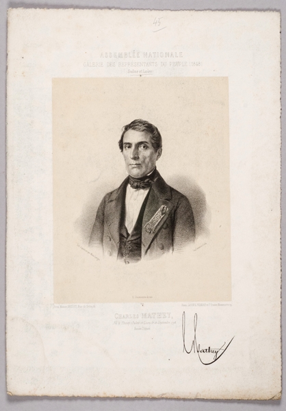 Charles MATHEY ; Assemblée Nationale : Galerie des Représentants du Peuple (1848) (Saône-et-Loire), Louis-Stanislas Marin-Lavigne, 19e siècle