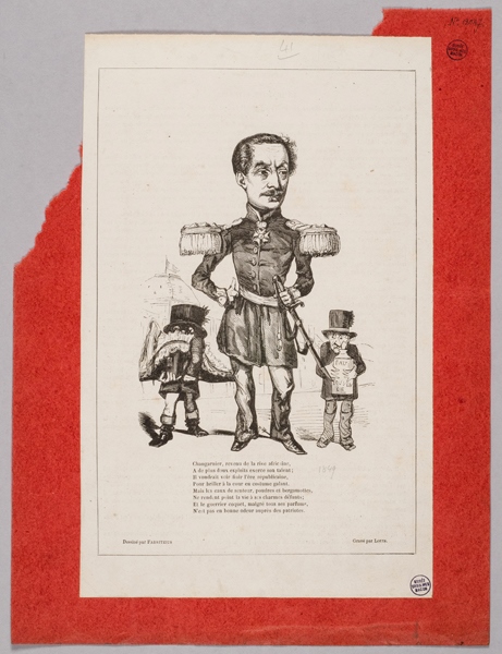 Caricature de Changarnier ; La revue comique à l'usage des gens sérieux, Louis, 2e moitié 19e siècle