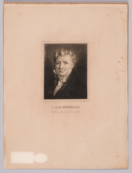 C. LACRETELLE / Historien Français Né en 1766, Jean-Jacques Frilley, 1831