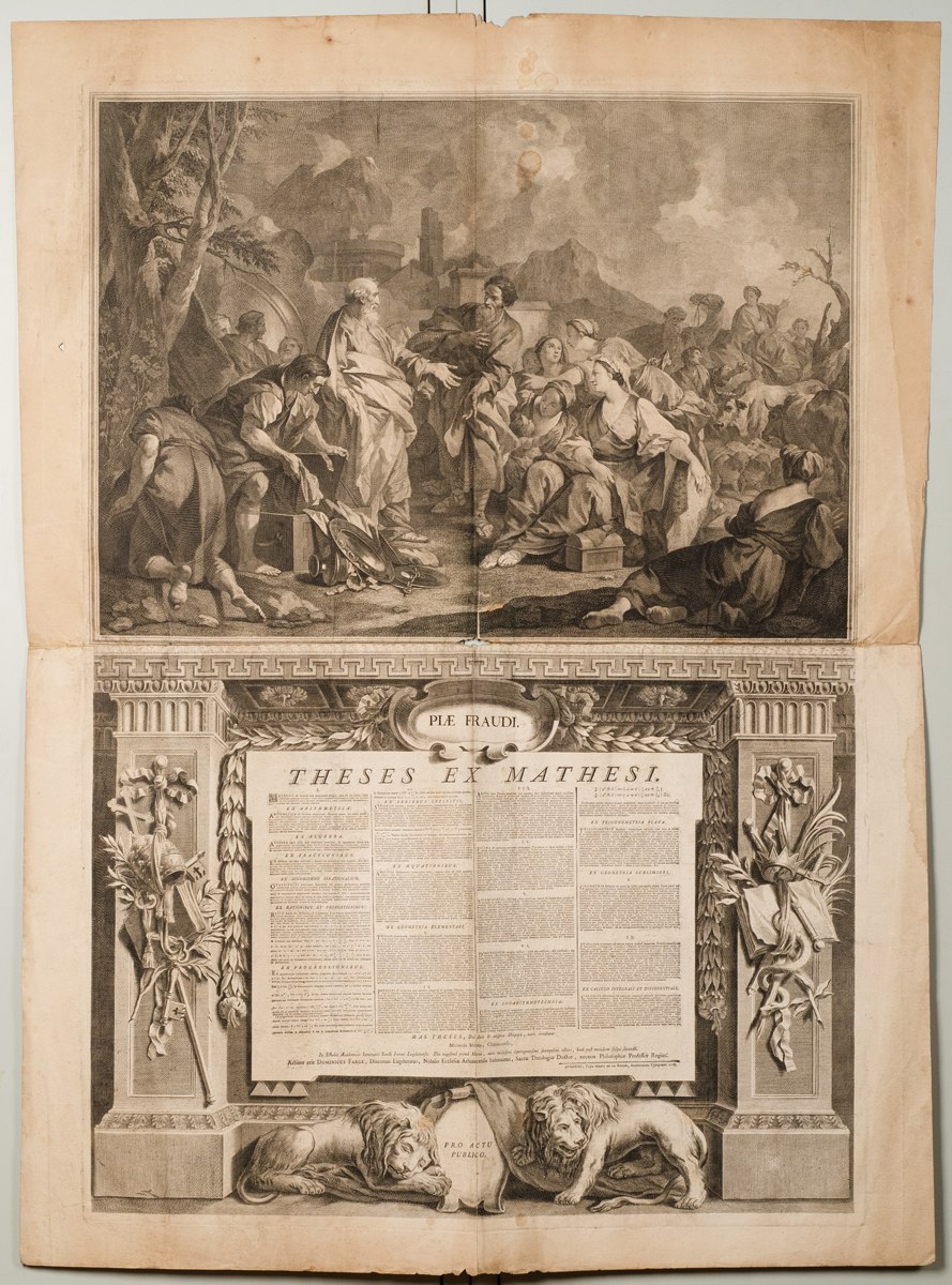 These ex mathesi ; Laban cherche ses dieux que Rachel avoit dérobé, Johann Martin Preisler, 1768