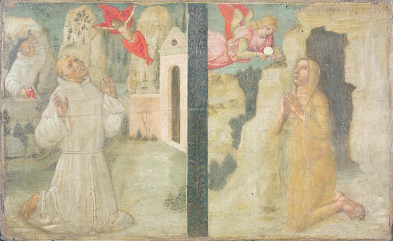 La Stigmatisation de saint François et la communion de Marie-Madeleine, Girolamo Di Benvenuto, 1er quart 16e siècle