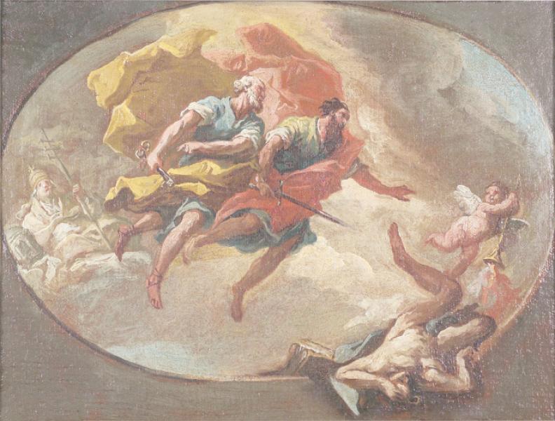 Saint Pierre et saint Paul poursuivant l'Hérésie, Гаспаро Дициани