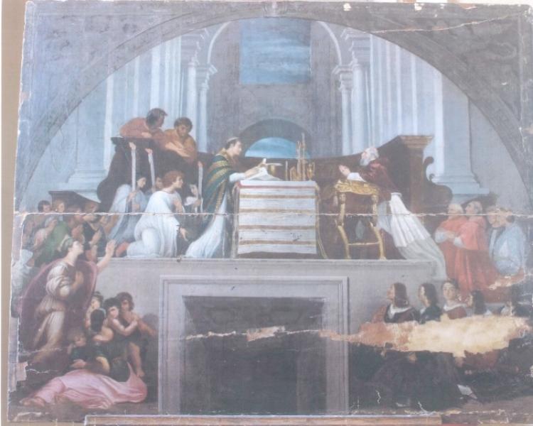 La messe de Bolsène (copie d'après Raphaël), 17e siècle