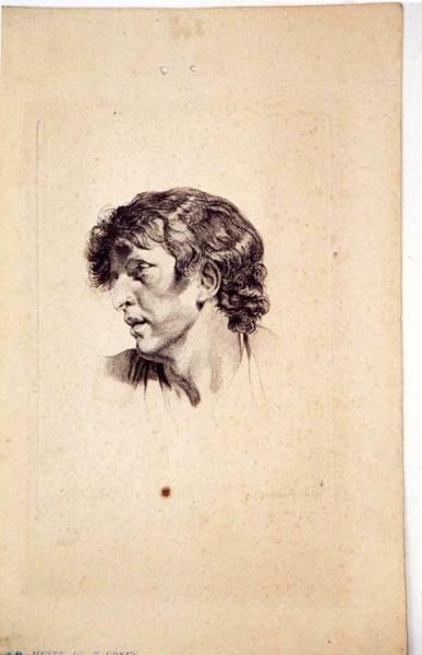 Tête de jeune homme (Figure dans le paralytique), Jean-Baptiste Greuze, 1766