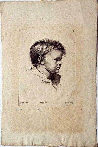 Tête de jeune garçon, Pierre Charles Ingouf, 18e siècle