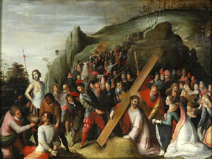 Sainte Véronique ; La montée au calvaire (autre titre), Frans II Francken, 4e quart 16e siècle, 1er quart 17e siècle