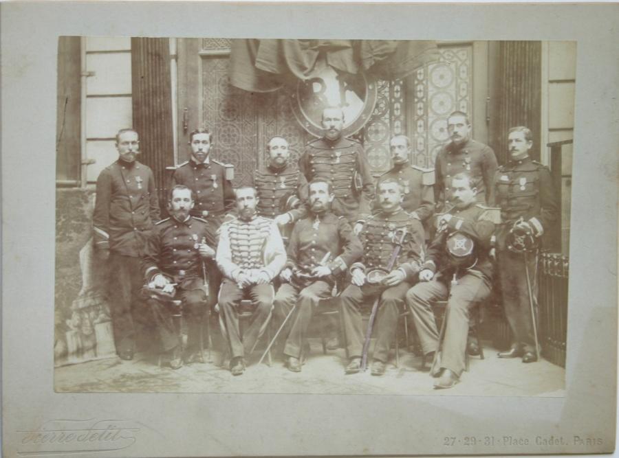 Mission Marchand, expédition Congo-Tchad (Fachoda) : Marchand et son Etat-Major, Capitaines Marchand, Germain, Baratier, Ch. Mangin, Largeau, Enseigne de Vaisseau H. Dyé, Lieutenant Fouque, Interprète Landeroin, Docteur Emily, 1 Adjudant, 2 Sergents (Fachoda : 1898)_0