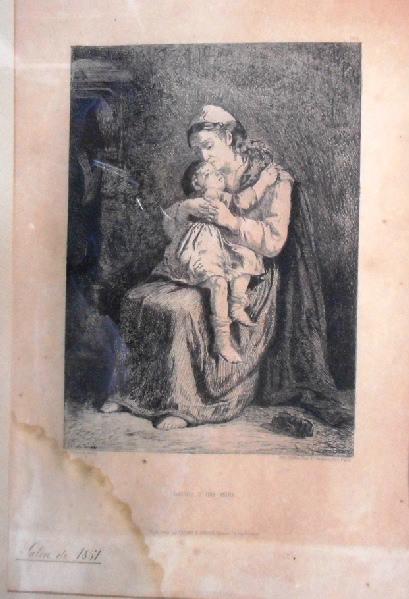 Baiser d'une mère, Amédée Guerard, 2e moitié 19e siècle